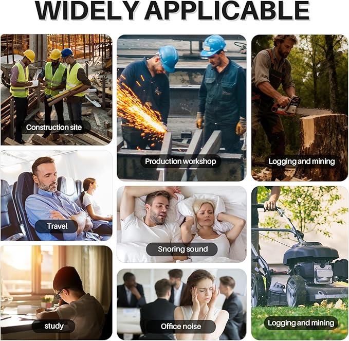 Ear Plugs - Noise Reduction Disposable Earplugs for Shooting, Sleeping, Work & Construction Site (50pairs earplugs Yellow)