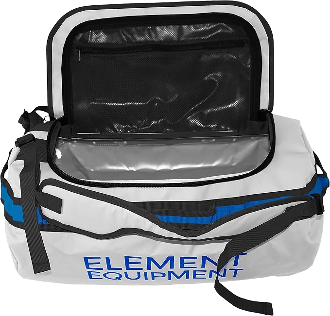 Element Equipment Trailhead Duffel Bag Shoulder Straps Waterproof Light Grey/Blue Medium
