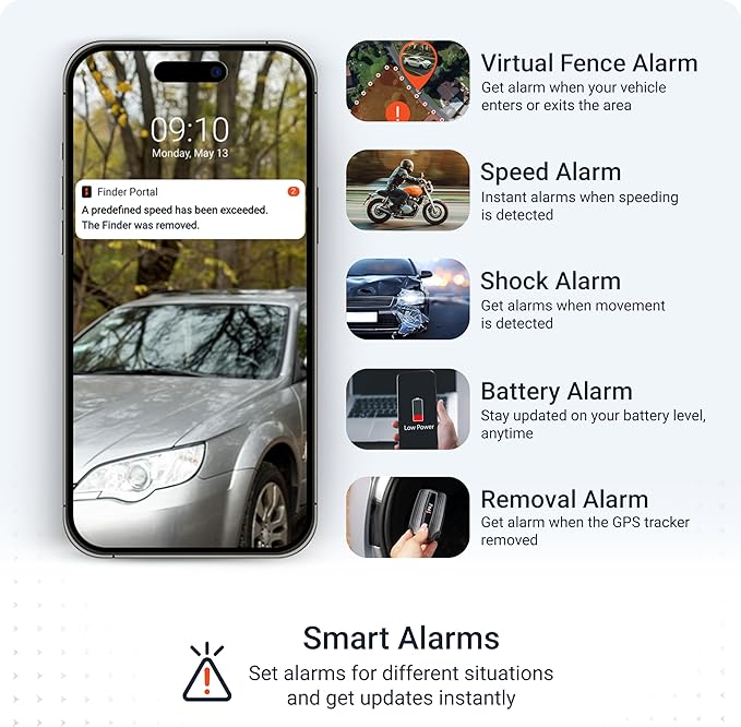 PAJ GPS Power Finder – Real-Time GPS Tracker with 90-Day Battery Life - Magnetic Mount for Cars, Trucks, Boats & Equipment, Location, Route & Speed Monitoring via 4G Network – Subscription Required
