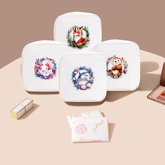 Shark Mini Makeup Bag, Shark Gift For Women Girls, Cute Portable Zipper Pouch Cosmetic Bag For Teen Girls Kids, Small Storage Bag For Sanitary Pad, Period napkin bag!