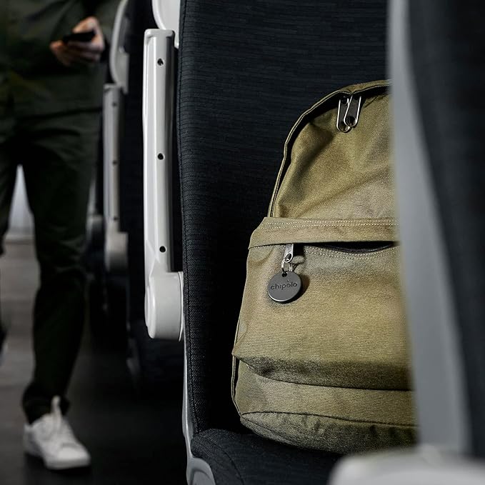 Chipolo ONE Spot - 4 Pack - Finder, Bluetooth Tracker - Works with The Apple Find My app (only for iOS) (Almost Black)