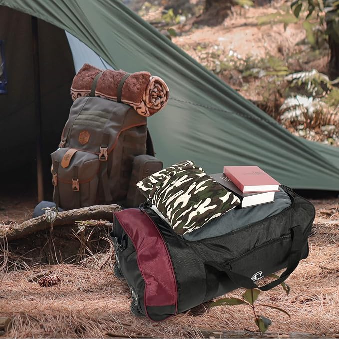 REDCAMP 85L/120L/140L Foldable Duffle Bag with Wheels, Large Travel Duffel Bag