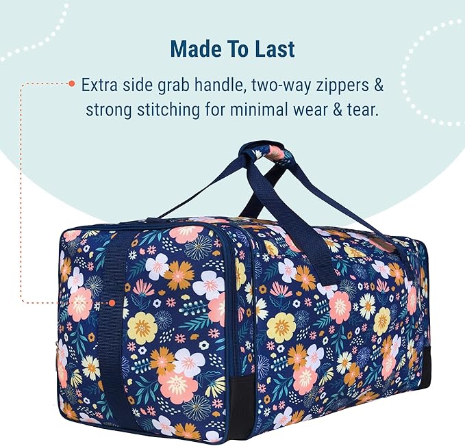 Wildkin Kids Weekender Duffel Bag – Carry-On Size for School, Travel, & Sleepovers