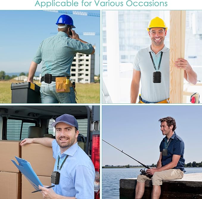 COMLIFE Portable Mini Waist Fan, 6000mAh Battery Powered Hands-free Wearable Fan With Max 23H Working Time, 3 Speeds, 5100RPM Strong Airflow for Jobsite, Farm, Fishing, Gardening And More