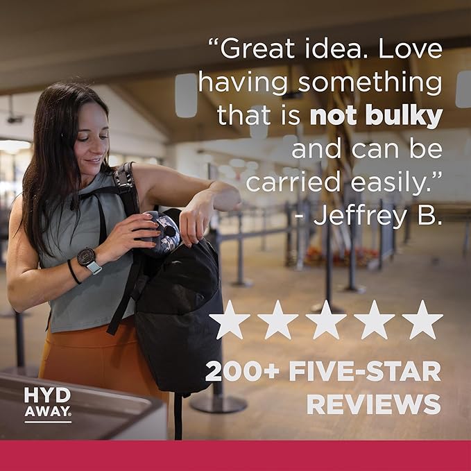 HYDAWAY Travel Case for Collapsible Bottles, Bowls & Cups - Protective Storage with Carabiner Clip - Durable, Water-Resistant, TSA-Friendly