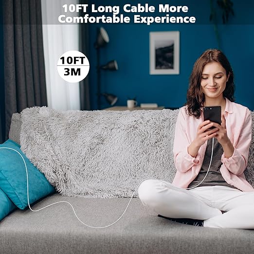 iPhone 16/15 Charger Fast Charging 20W USB Type C Charger Block 3Pack C Chargers Fast Charging Cord 10FT Long Charger Cable for iPhone16/16 Plus/16 Pro/16 Pro Max,iPhone 15,iPad Pro 12.9"/11",iPad Air