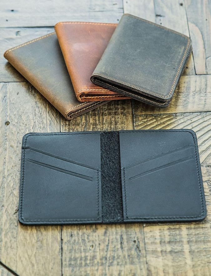 Handcrafted Genuine Leather Wallets, Minimalist Cardholders, and Passport Covers, Handmade Gift