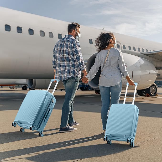 Nazhura Luggage Set, 3-Piece Hardside Suitcase Set, 20-inch Carry On, 24-inch, 28-inch Luggage