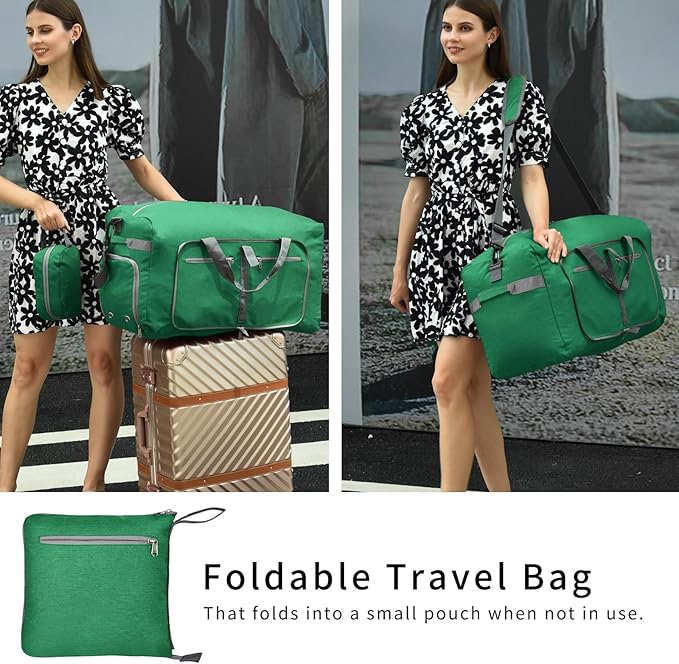 Felipe Varela Duffle Bag with Shoes Compartment and Adjustable Strap,Foldable Travel Duffel Bags for Men Women,Waterproof Duffel Bags