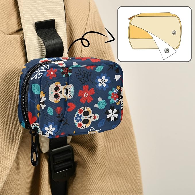 Travel Pill Organizer Weekly Small Pill Box 7 Day Pill Case Vitamin Holder Pill Bottle Organizer Cute Skull