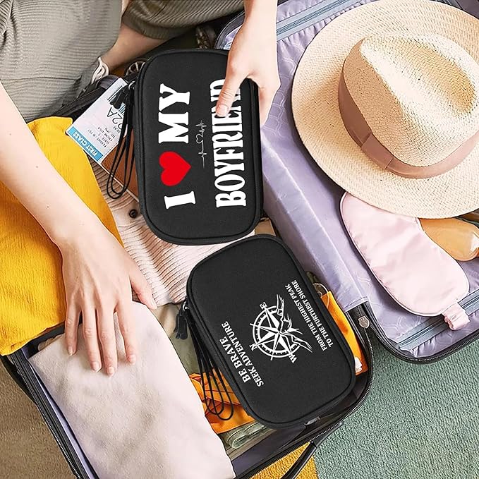 COSHAYSOO Personalized Travel Gifts for Women Men Teen Girl Boy Travelers Who Have Everything, Electronics Cord Cable Organizer Bag Traveling Vacation Cruise Airplane Gadgets Essentials, Compass