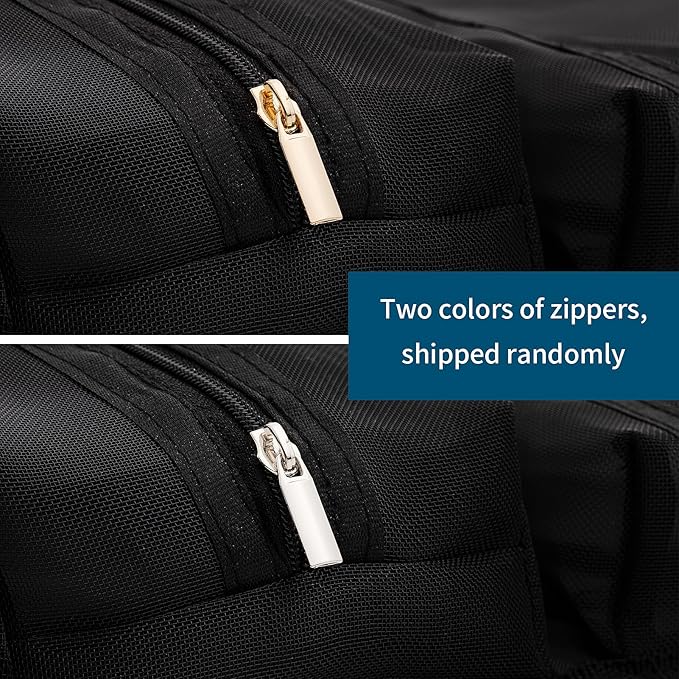 BONNY DODO Toiletry Travel Bag Can Hanging Large Roll-Up Makeup Organizer Bag with 3 Detachable Transparent Mesh Folding Cosmetic Travel Bags for Women & Men Black Toiletries Organizer Bag