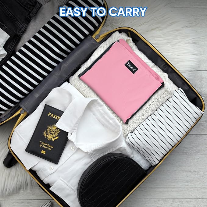 BALEINE 150L Laundry Bag Backpack, 900D Oxford Fabric Large Travel Laundry Bags with Shoulder Straps and 2 Mesh Pockets for College Dorm, Apartment, Laundromat (Pink, 150L)