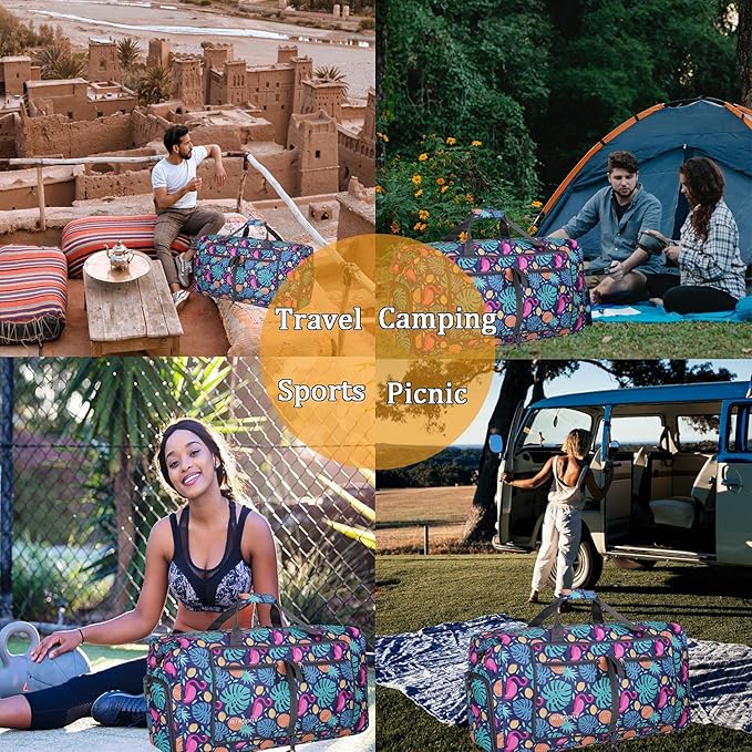 Woogwin Travel Duffel Bag Large Foldable Waterproof Overnight Bag for Beach Swim Bags Pool Sports Gym