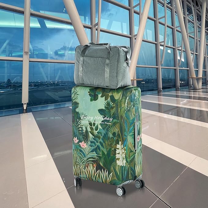 Travelkin Luggage Covers For Suitcase Tsa Approved,Suitcase Cover Protector Fit 18-32 Inch Luggage (Jungle, M)