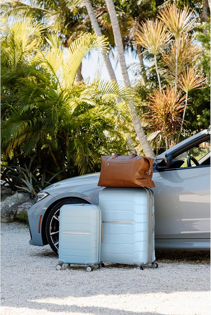 Samsonite Freeform Hardside Carry-On Luggage with Spinner Wheels - Hardshell Suitcase - TSA, Airline-Approved - Expandable Hard Shell, Smooth Rolling Wheels for Lightweight Travel - Sky Blue