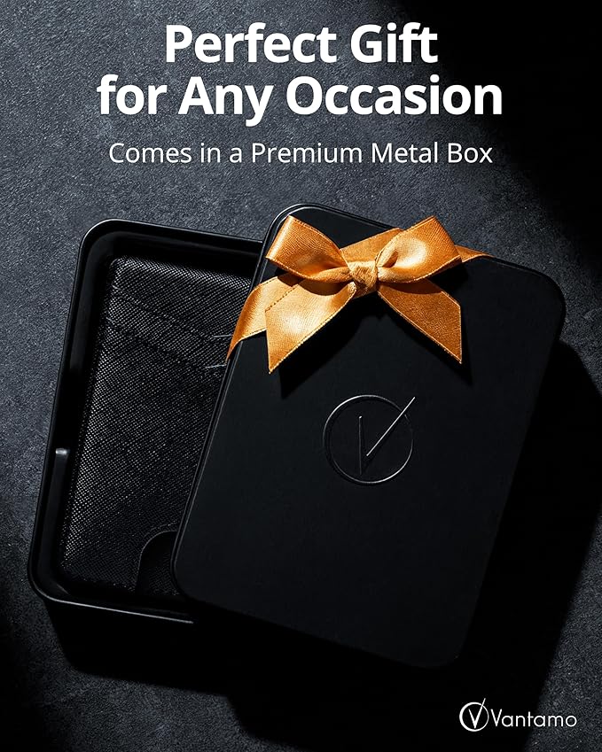 Vantamo Premium Wallet for Men with Money Clip & Card Holder, Compact & Slim Wallet with RFID,13 Cards, Perfect Gifts for Men