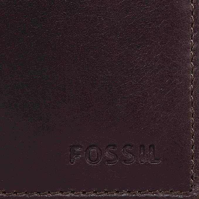 Fossil Men's Derrick Leather RFID-Blocking Bifold Passcase with Removable Card Case Wallet