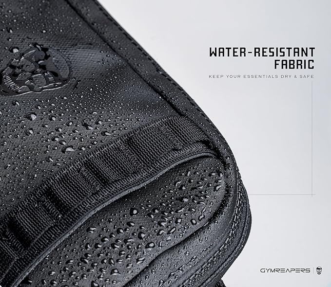 Gymreapers Travel Small Crossbody Bags for Men & Women with Hidden Pocket - Waterproof Crosssbody Fanny Pack for Men with Adjustable Shoulder Sling Belt for Traveling, Running & Hiking (Onyx)