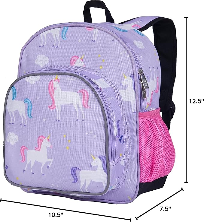 Wildkin 12-inch Kids Backpack – Padded, Adjustable, Ideal for Daycare & Travel - Unicorn