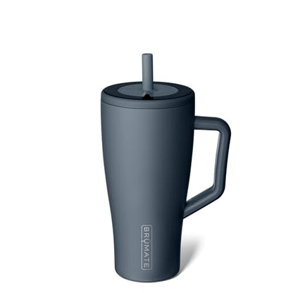 BrüMate Era 30 oz Tumbler with Handle & Straw | 100% Leakproof Insulated Water Bottle Tumbler with Lid & Flexible SoftSip Straw | Made of Stainless Steel | Cup Holder Friendly | 30oz (Nightfall Blue)