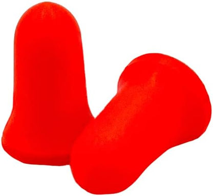 Acu-Life Foam Ear Plugs (100 Pair), Super-Soft Ear Plugs for Sleeping, Snoring, Noise, Ideal for Studying and Traveling, Ultimate Fit, Red