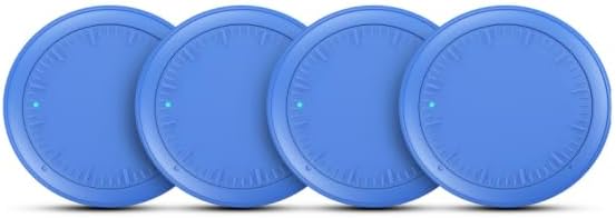 Air Tracker Tags-4 Pack Android or iOS, Apple & Android Tracker Tags, Bluetooth Tracker Smart Tag Works with Apple Find My and Google'S Find Hub App, Key Locator (Blue)