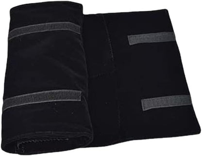 Velet Travel Jewelry Case Roll Bag Organizer for Necklace Bracelet Black Gray Velvet (Black Velvet)