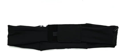 3 Pocket Adjustable Running Belt Waist Pack, Fanny Pack For Working Out With Sweat Resistant Backing, Holds All iPhone Models (Tie Dye/Black, Large/XL)