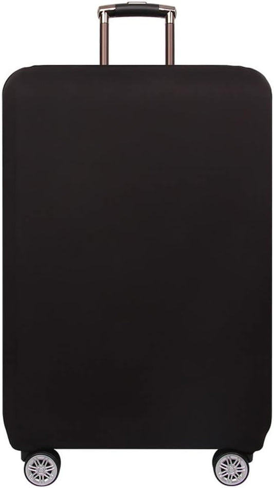 MosaiRudo Thicker Luggage Cover Elastic Suitcase Cover Protector Fits 18-32 Inch Suitcase Travel Accessories (Black, S)