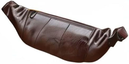 Leather Fanny Pack Mens Genuine Leather Waist Bag Sport Travel Hiking