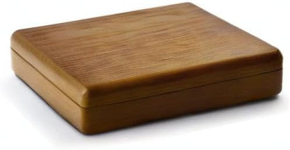 Oirlv Solid Wood Ring Jewelry Box Organizer Earrings Jewelry Drawer Organizer Tray with Lid (Grey)