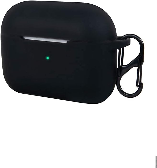 Felony Case – Soft Silicone AirPods Pro Case - Matte Black | Shockproof, 360° Protective Apple Airpods Case Cover with Keychain | Wireless Charging Compatible with Front LED Visible