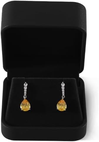 Earring Case, Leather Jewelry Box For Earrings,Premium Jewelry Box For Earrings Only,Luxury Gift Boxes For Jewelry (Black)