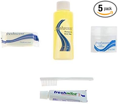 Moda West 24 Teen Hygiene Kits - Bulk Case of Wholesale Toiletry Kits for Men, Women, Travel, Charity, Homeless Shelters, Bathroom Essential, Includes Shampoo, Deodorant, Toothpaste & More, 24 Pack