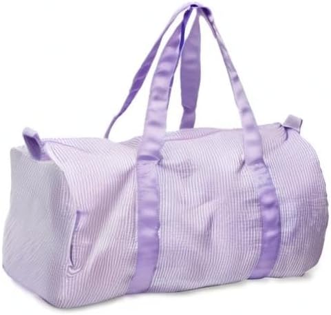 Gabigaba Kids Travel Overnight Bag Seersucker Carry On Lightweight Weekender Duffel Bag for Boys and Girls (Lavender)
