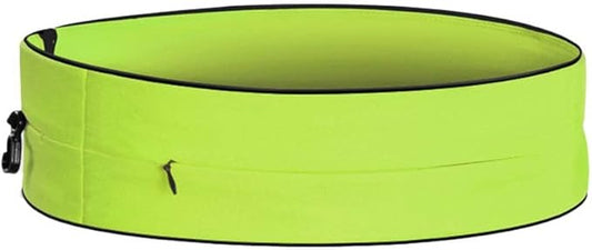 Running Belt for Women & Men, Runners Fanny Pack.Pockets with Zippers.hidden money belt for travel. Slim Thin Elastic Waistband.Marathon Jogger Sport Workout Fitness Exercise Gym Phone Holder Belt.