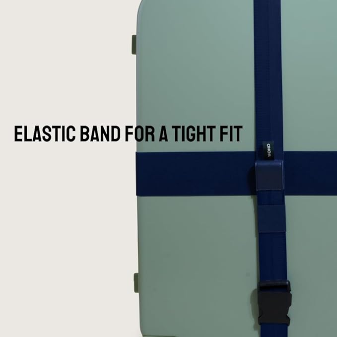 Cincha Travel Adjustable Luggage Strap, Fits Carry-On and Checked Bags, TSA Approved, Shark Tank Brand, Premium Travel Accessory (Navy)