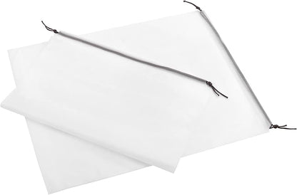 HAKZEON 100 PCS 16x20 Inch Clear Plastic Drawstring Bags, Portable Translucent Shoes Storage Organizers Pouch with Rope, Thickness 2 Mil Travel Bags for Sneakers, Dress Shoes, Slippers, Sandals