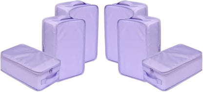 Travel Shoe Bags, Foldable Waterproof Shoe Pouches Organizer-Double Layer (6 Purple Shoe Bags)