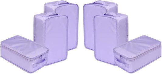 Travel Shoe Bags, Foldable Waterproof Shoe Pouches Organizer-Double Layer (6 Purple Shoe Bags)