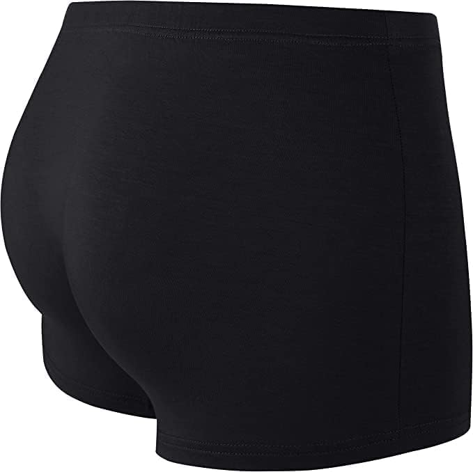 Men's Hide Your Stash Boxer Briefs with Secret Hidden Pocket Underwear, 2 Packs (Black)