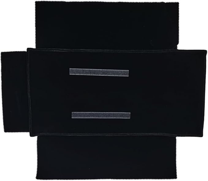 Velet Travel Jewelry Case Roll Bag Organizer for Necklace Bracelet Black Gray Velvet (Black Velvet)