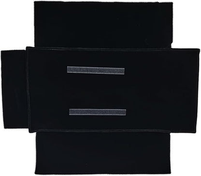 Velet Travel Jewelry Case Roll Bag Organizer for Necklace Bracelet Black Gray Velvet (Black Velvet)