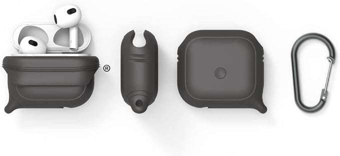 Catalyst Waterproof Case for AirPods 3rd Generation (2021) - Wireless & USB-C Charging Compatible, Drop Protection One Piece Design with Carabiner