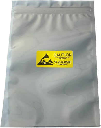 100pcs 5.9x7.87in/15x20cm Anti Static Bags,Premium ESD bags Resealable for 3.5'' SSD HDD with 100pcs Labels, Anti-static Bags for Hand Drive or Varieties of Electronic Device