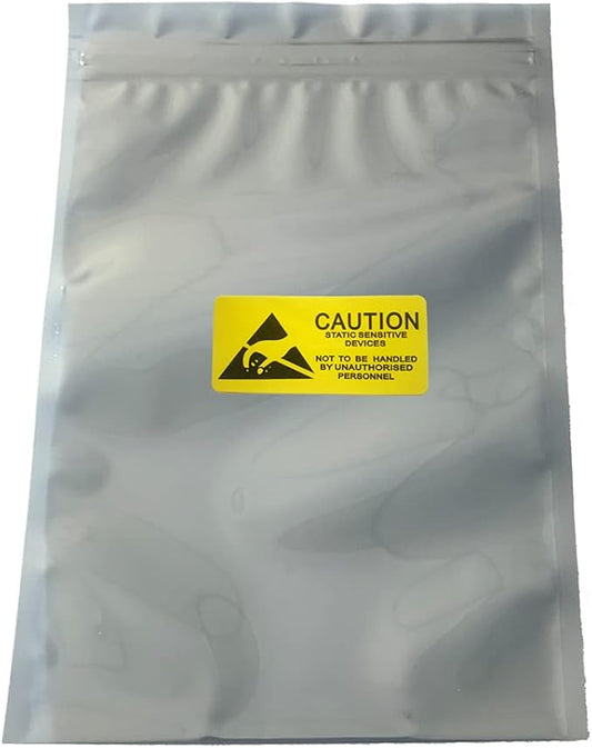 100pcs 5.9x7.87in/15x20cm Anti Static Bags,Premium ESD bags Resealable for 3.5'' SSD HDD with 100pcs Labels, Anti-static Bags for Hand Drive or Varieties of Electronic Device