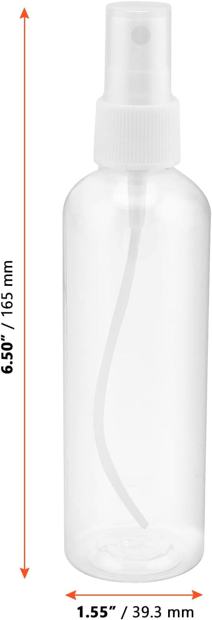 SINJEUN 30 Pack Clear Plastic Spray Bottles with Caps, 4 oz Spray Bottles Mist Sprayer, Refillable Empty Fine Mist Spray Bottle Mini Travel Size Spray Bottles, Leak Proof and BPA-Free