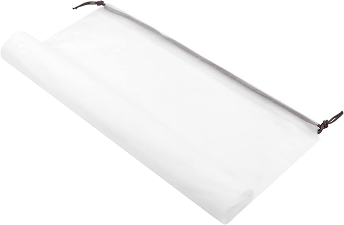 HAKZEON 100 PCS 16x20 Inch Clear Plastic Drawstring Bags, Portable Translucent Shoes Storage Organizers Pouch with Rope, Thickness 2 Mil Travel Bags for Sneakers, Dress Shoes, Slippers, Sandals