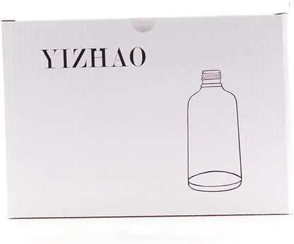 YIZHAO Blue Glass Spray Bottles 2oz, with Small Fine Mist Spray, Metal Cap, Refillable for Essential Oil,Travel,Cleaning,Perfume,Aromatherapy,Makeup – 12 Pcs